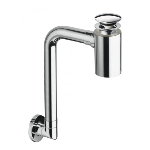 Siphon gain de place bonde up&down chromé pour lavabo - CRISTINA