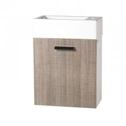 Meuble Lave-mains rectangulaire à suspendre - mini 25/45/60 BEIGE ouverture droite - CRISTINA ONDYNA MS5251C