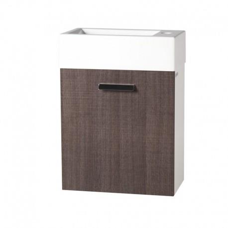 Meuble Lave-mains rectangulaire à suspendre - mini 25/45/60 BRUN ouverture droite - CRISTINA ONDYNA MS5251M