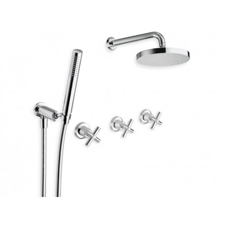 Mélangeur douche encastré 2 sorties Chromé EXECUTIVE - CRISTINA ONDYNA EV11051 Mélangeur douche encastré 2 sorties Chromé EXECUT