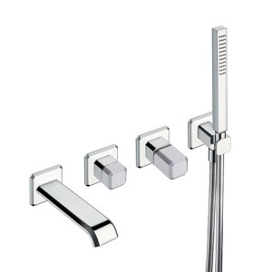 FACADE MITIGEUR ENCASTRE BAIN DOUCHE ITALY  POIGNEE CALACATTA EXIT108 - CRISTINA ONDYNA IT10251CC FACADE MITIGEUR ENCASTRE BAIN 