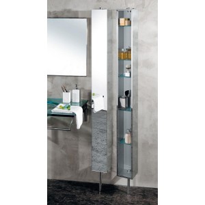 Armoire de salle de bain Inox tournante avec Miroir - CRISTINA ONDYNA  PK51506