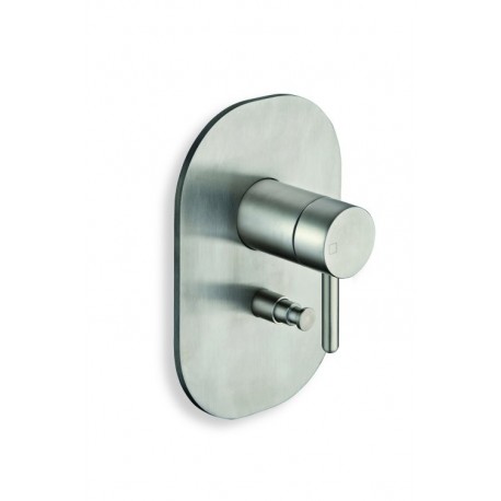 Façade mitigeur externe pour douche mural 2 sorties INOX CREATIONS - CRISTINA ONDYNA IX68928 Façade mitigeur externe pour douche