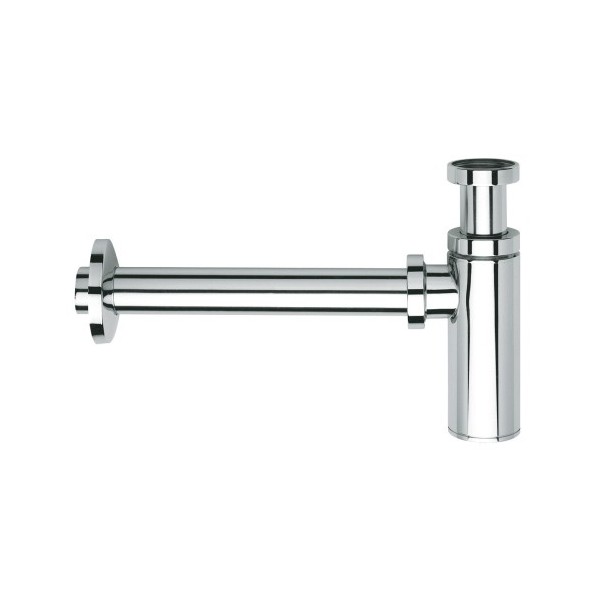 Siphon droit design 35 cm en laiton pour lavabo CHROME - CRISTINA ONDYNA  MS3451 - Vita Habitat