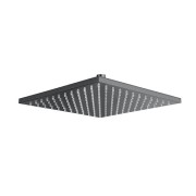 POMME DE DOUCHE CARREE 30X30 LAITON CHROME NOIR BROSSE - CRISTINA ONDYNA PD55775 POMME DE DOUCHE CARREE 30X30 LAITON CHROME NOIR