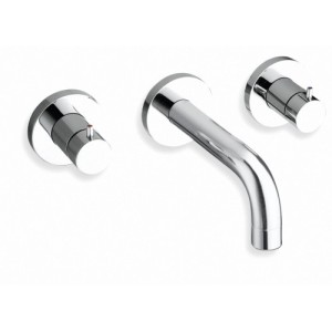 LAVABO MURAL TRIVERDE 3 TROUS ENCASTRE CHROME+ Vidage Up&Down - CRISTINA ONDYNA PI23251 LAVABO MURAL TRIVERDE 3 TROUS ENCASTRE C