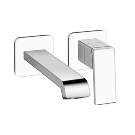 LAVABO MURAL REGULAR QUADRI S 2 TROUS BEC 18 CM CHROME - CRISTINA ONDYNA QS25751 LAVABO MURAL REGULAR QUADRI S 2 TROUS BEC 18 CM