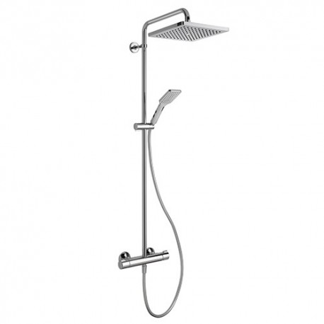 Colonne de douche avec mitigeur et pomme carrée THERMOSTATIQUE CUBE - CRISTINA ONDYNA TE44951 Colonne de douche avec mitigeur et