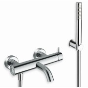 Mitigeur bain douche chromé avec kit douchette TRIVERDE - CRISTINA ONDYNA TV18051 Mitigeur bain douche chromé avec kit douchette