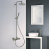 Colonne de douche thermostatique Métal brossé TRIVERDE- CRISTINA ONDYNA TV48677 Colonne de douche thermostatique Métal brossé TR