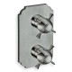 FACADE EXTERNE CHAMBORD LAITON THERMOSTATIQUE 2 SORTIES METAL BROSSE - CRISTINA ONDYNA XC85277