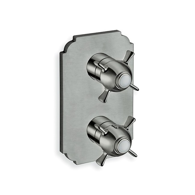 FACADE EXTERNE CHAMBORD LAITON THERMOSTATIQUE 2 SORTIES METAL BROSSE - CRISTINA ONDYNA XC85277 FACADE EXTERNE CHAMBORD LAITON TH