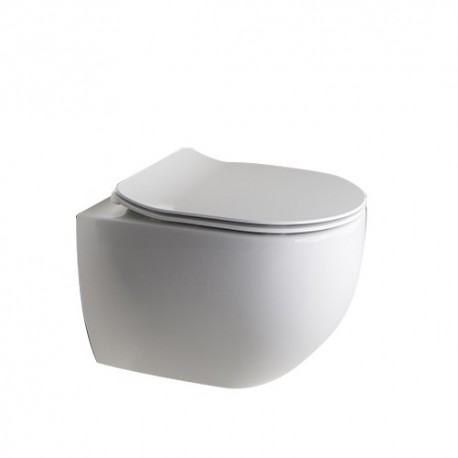 BLOC WC  MINI CIOTOLA SUSPENDU AVEC ABATTANT SOFT CLOSE  NO RIM - CRISTINA ONDYNA WCI3291 BLOC WC  MINI CIOTOLA SUSPENDU AVEC AB