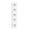 FACADE EXTERNE QUADRI 4 SORTIES POUR MECANISME PD70400 CHROME - CRISTINA ONDYNA XQ88451 FACADE EXTERNE QUADRI 4 SORTIES POUR MEC