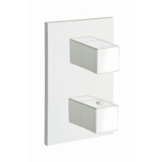 FACADE EXTERNE QUADRI LAITON THERMOSTATIQUE 2 SORTIES BLANC - CRISTINA ONDYNA XQ85224 FACADE EXTERNE QUADRI LAITON THERMOSTATIQU
