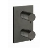 Façade murale thermostatique avec 2 sorties BLACKMAT TRIVERDE - CRISTINA ONDYNA XT85213 Façade murale thermostatique avec 2 sort