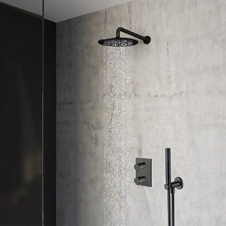 Pack douche thermostatique encastré BLACKMAT TRIVERDE  - CRISTINA ONDYNA XTV85213 Pack douche thermostatique encastré BLACKMAT T