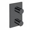 FACADE EXTERNE TRIVERDE LAITON 2 SORTIES CHROME NOIR BROSSE - CRISTINA ONDYNA XT85275