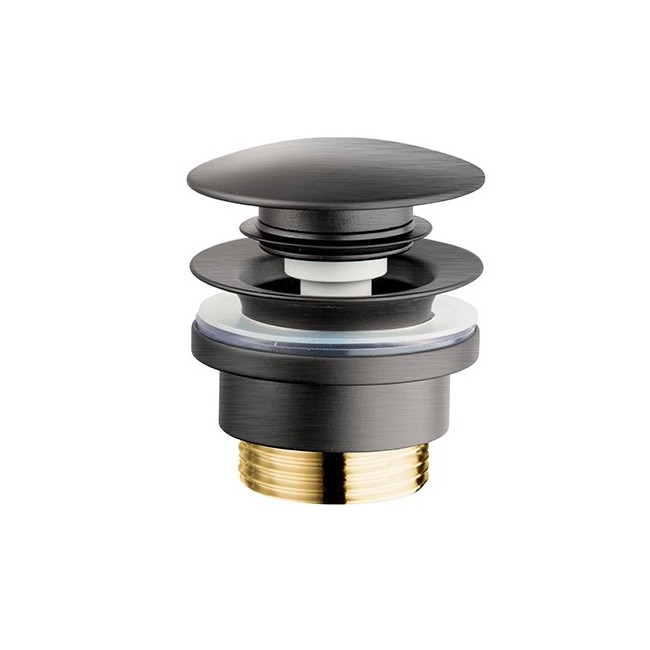 Bonde Lavabo Up&Down Laiton Chromé Noir Brossé - CRISTINA ONDYNA UD42575