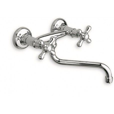 Evier Impero Mural Bec Dessous Mobile Chrome Robinetterie IMPERO - CRISTINA ONDYNA KI40051 Evier Impero Mural Bec Dessous Mobile