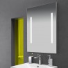 Miroir Leds 150X60 2 Bandes Sablees Verticale Robinetterie MIROIRS - CRISTINA ONDYNA ML15060 Miroir Leds 150X60 2 Bandes Sablees