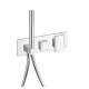 Facade Externe Tabula Douche Murale 2 Sorties Sans Mecanisme Chrome Robinetterie TABULA - CRISTINA ONDYNA TA60251