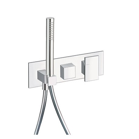 Facade Externe Tabula Douche Murale 2 Sorties Sans Mecanisme Chrome Robinetterie TABULA - CRISTINA ONDYNA TA60251 Facade Externe