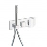 Facade Externe Tabula Douche Murale 2 Sorties Sans Mecanisme Chrome Robinetterie TABULA - CRISTINA ONDYNA TA60251
