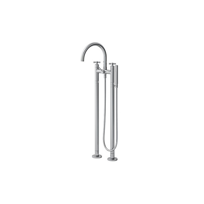 Melangeur Bain Douche Sur Pied Cross Road Chrome Robinetterie CROSS ROAD - CRISTINA ONDYNA CR10651 Melangeur Bain Douche Sur Pie