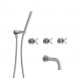 Bain/Douche Encastre 2 Sorties Cross Road Complet Chrome Robinetterie CROSS ROAD - CRISTINA ONDYNA CR11151