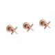 Douche Cross Road Encastre Melangeur 2 Sorties Or Rose Brosse Robinetterie CROSS ROAD - CRISTINA ONDYNA CR11434P