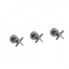 Douche Cross Road Encastre Melangeur 2 Sorties Metal Brosse Robinetterie CROSS ROAD - CRISTINA ONDYNA CR11477