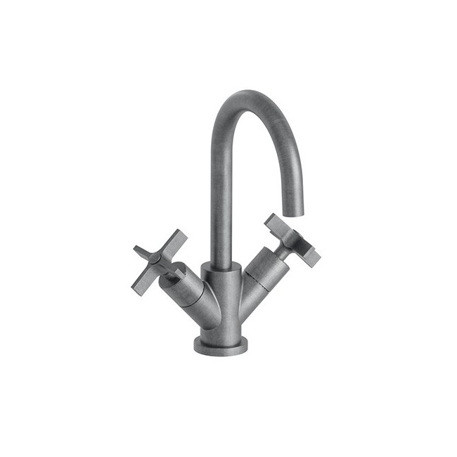 Lavabo Cross Road Melangeur Monotrou + Vidage Metal Brosse Robinetterie CROSS ROAD - CRISTINA ONDYNA CR22677 Lavabo Cross Road M