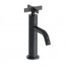 Lave Mains Cross Road Eau Froide Chrome Noir Brosse Robinetterie CROSS ROAD - CRISTINA ONDYNA CR23075