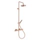 Colonne De Douche Cross Road Thermostatique Complete Or Rose Brosse Robinetterie CROSS ROAD - CRISTINA ONDYNA CR48634P