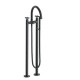 Melangeur Bain Douche Sur Pied Cross Road Chrome Noir Brosse Robinetterie CROSS ROAD - CRISTINA ONDYNA CR10875