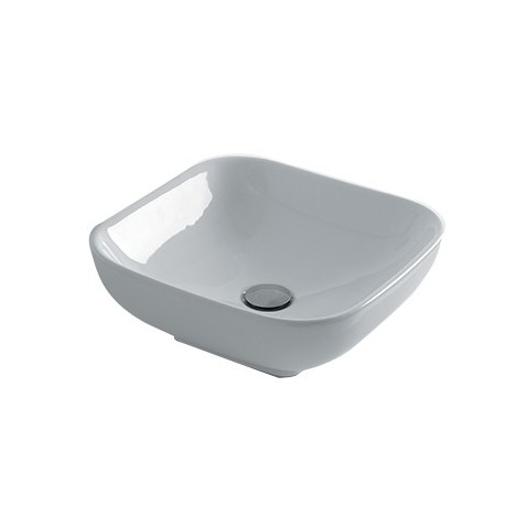 Lavabo A Poser Ciotola 40X40 Blanc Brillant Robinetterie VASQUES - CRISTINA ONDYNA CI404001 Lavabo A Poser Ciotola 40X40 Blanc B