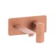 Lavabo Mural Profilo Avec Plaque Droit Bec 22.5 Up&D Or Rose Brosse Robinetterie PROFILO - CRISTINA ONDYNA PF25834P