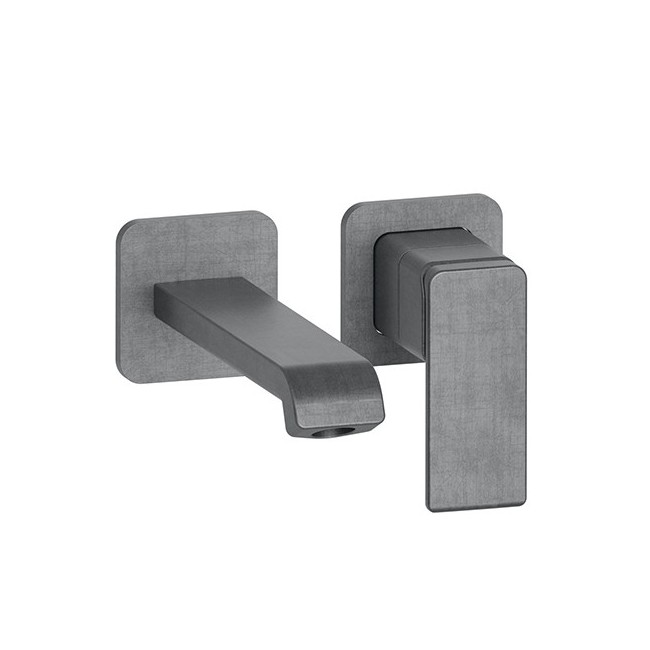 Lavabo Mural Profilo Avec Rosace Droit Bec 18.5 Up&D Metal Brosse Robinetterie PROFILO - CRISTINA ONDYNA PF25777 Lavabo Mural Pr