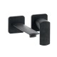 Lavabo Mural Profilo Avec Rosace Droit Bec 18.5 Chrome Noir Brosse Robinetterie PROFILO - CRISTINA ONDYNA PF25775