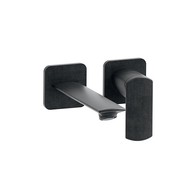 Lavabo Mural Profilo Avec Rosace Droit Bec 18.5 Chrome Noir Brosse Robinetterie PROFILO - CRISTINA ONDYNA PF25775 Lavabo Mural P