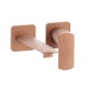 Lavabo Mural Profilo Avec Rosace Droit Bec 18.5 Up&D Or Rose Brosse Robinetterie PROFILO - CRISTINA ONDYNA PF25734P