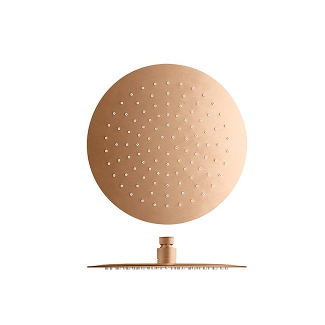 Pomme De Douche Sandwich Inox Ronde Or Rose Brosse Robinetterie HYDROTHERAPIE - CRISTINA ONDYNA PD95334P Pomme De Douche Sandwic