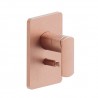 Facade Laiton Mitigeur Douche Profilo 2 Sorties Or Rose Brosse Robinetterie PROFILO - CRISTINA ONDYNA PF68934P Facade Laiton Mit