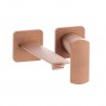 Lavabo Mural Profilo Avec Rosace Droit Bec 22.5 Up&D Or Rose Brosse Robinetterie PROFILO - CRISTINA ONDYNA PF25934P