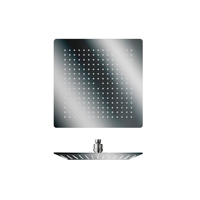 Pomme De Douche Sandwich Inox Carre Chrome Noir Robinetterie HYDROTHERAPIE - CRISTINA ONDYNA PD96372 Pomme De Douche Sandwich In