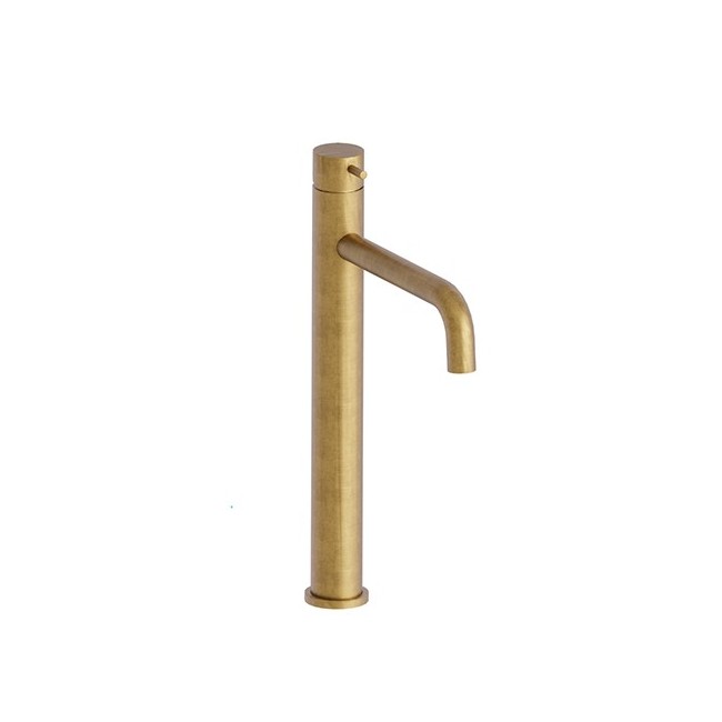 Lavabo Triverde Haut + Vidage Laiton Up&Down Or Brosse Robinetterie TRIVERDE - CRISTINA ONDYNA TV22296P Lavabo Triverde Haut + V