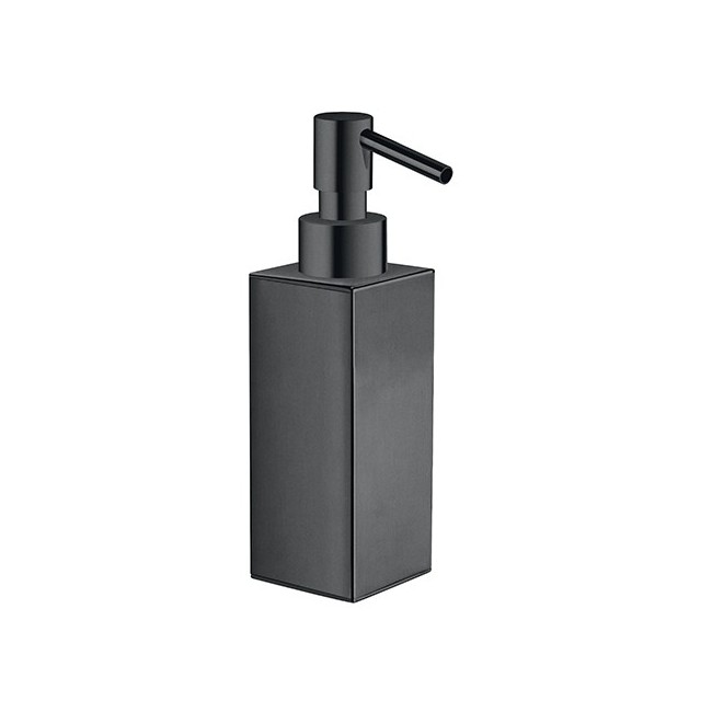 Distributeur Savon Liquide Quattro A Poser Chrome Noir Brosse - CRISTINA ONDYNA QU72775 Distributeur Savon Liquide Quattro A Pos