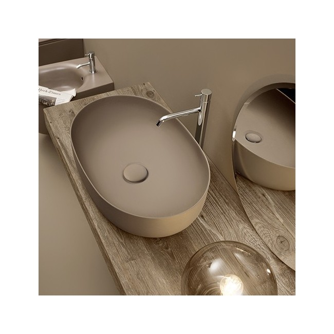 Lavabo A Poser Nolita 60X40 Sans Trou Nocciola Robinetterie VASQUES - CRISTINA ONDYNA NOL534381 Lavabo A Poser Nolita 60X40 Sans