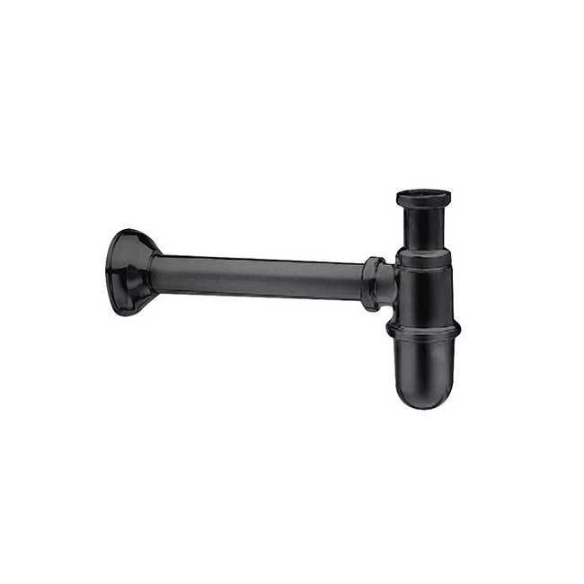 Siphon Bouteille Pour Lavabo Chrome Noir Brosse Robinetterie VIDAGES - CRISTINA ONDYNA AC36675 Siphon Bouteille Pour Lavabo Chro